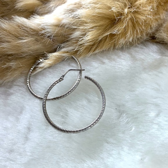 Sterling silver loop earrings
